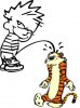 Calvin_peeing_on_Hobbes_by_MechaRoboSheep.jpg