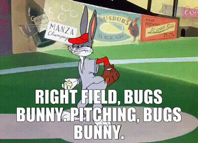 YARN | Right field, Bugs Bunny. Pitching, Bugs Bunny. | Looney Tunes Golden  Collection: Volume 1 - S01E01 Baseball Bugs | Video gifs by quotes |  874cabb3 | 紗