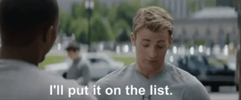 Image result for put on the list gif