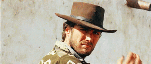 Clint Eastwood Hat Tip GIF - A Fistful Of Dollars Clint ...