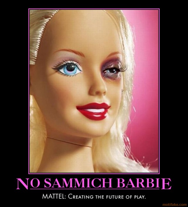 no-sammich-barbie-mattel-toys-black-eye-redneck-woman-demotivational-poster.jpg