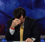 Stephen-Colbert-Cant-Stop-Laughing-Covers-His-Mouth-During-a-Show.gif