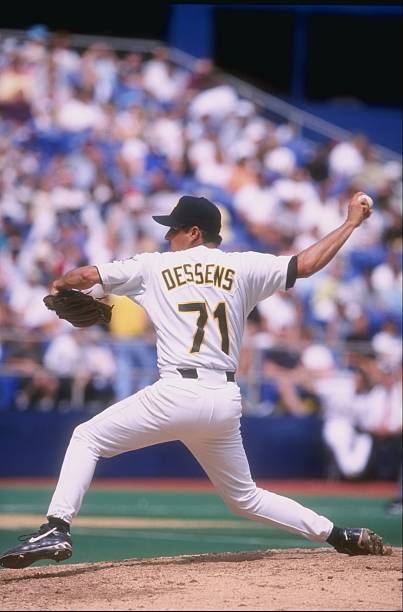 jun-1998-elmer-dessens-of-the-pittsburgh-pirates-in-action-during-a-picture-id72530161