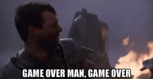 Aliens Game Over Man GIF - Aliens Game Over Man Burning - Discover & Share  GIFs
