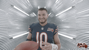 Mitchell Trubisky Smile GIF by Chicago Bears