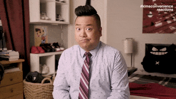 andrew phung shrug GIF by Kim's Convenience