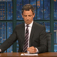 seth meyers middle finger GIF by Late Night with Seth Meyers